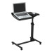 Rolling Laptop Table with Wheels Adjustable Folding Computer Desk Stand